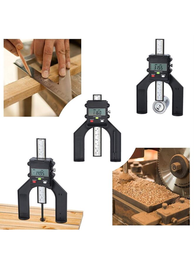 LAMAY Magnetic Digital Height Gauge 80mm 3 1/8 inch Mini Height Gauge Depth Gauge for Saw Table Thickness Gauge with Magnetic Self Standing for Woodworking Home Decoration - Image 5